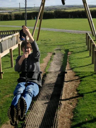 Zip wire and childrens play park